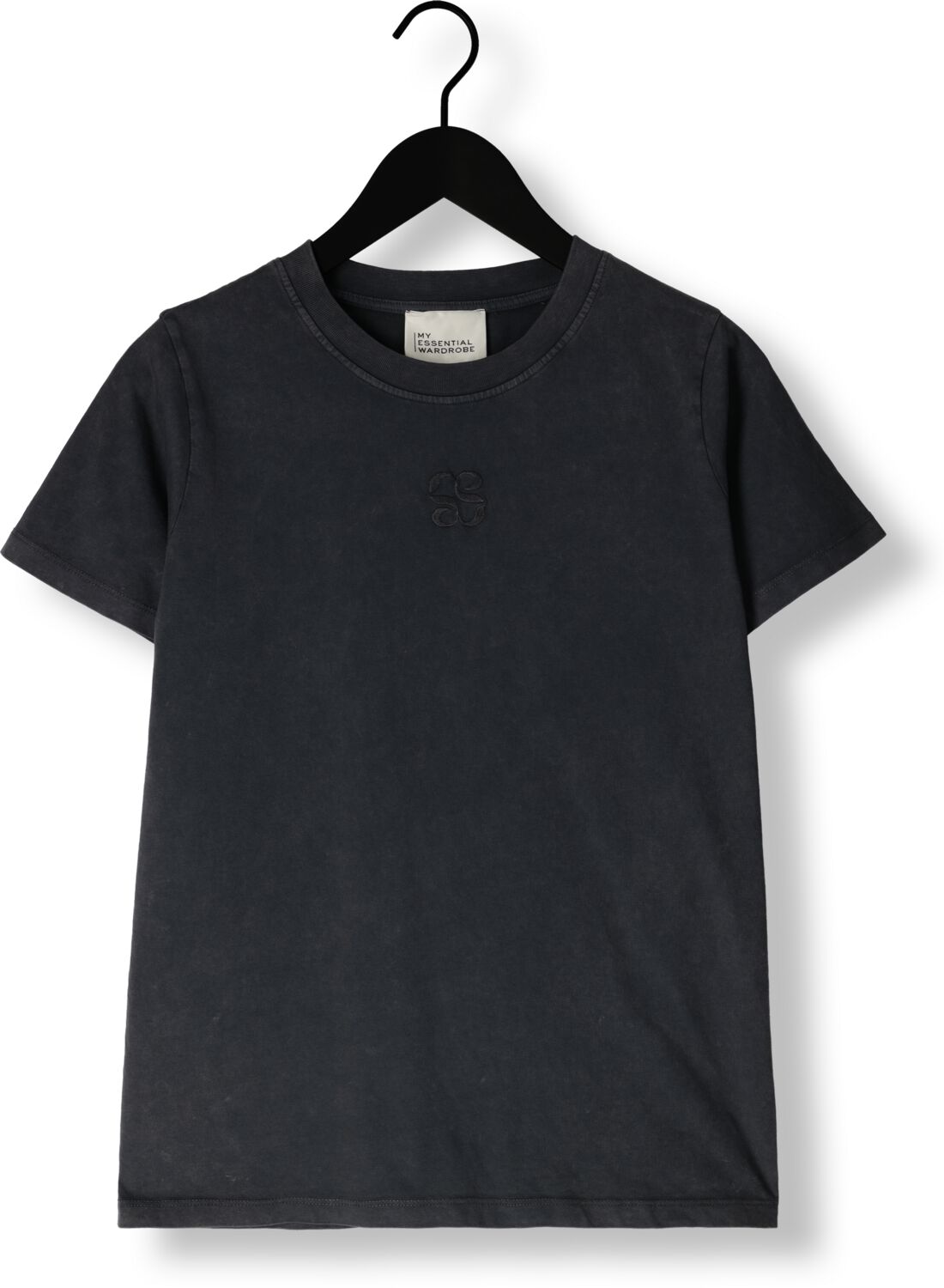 MY ESSENTIAL WARDROBE Dames Tops & T-shirts Seattlemw Logo Emb. Tee Donkergrijs