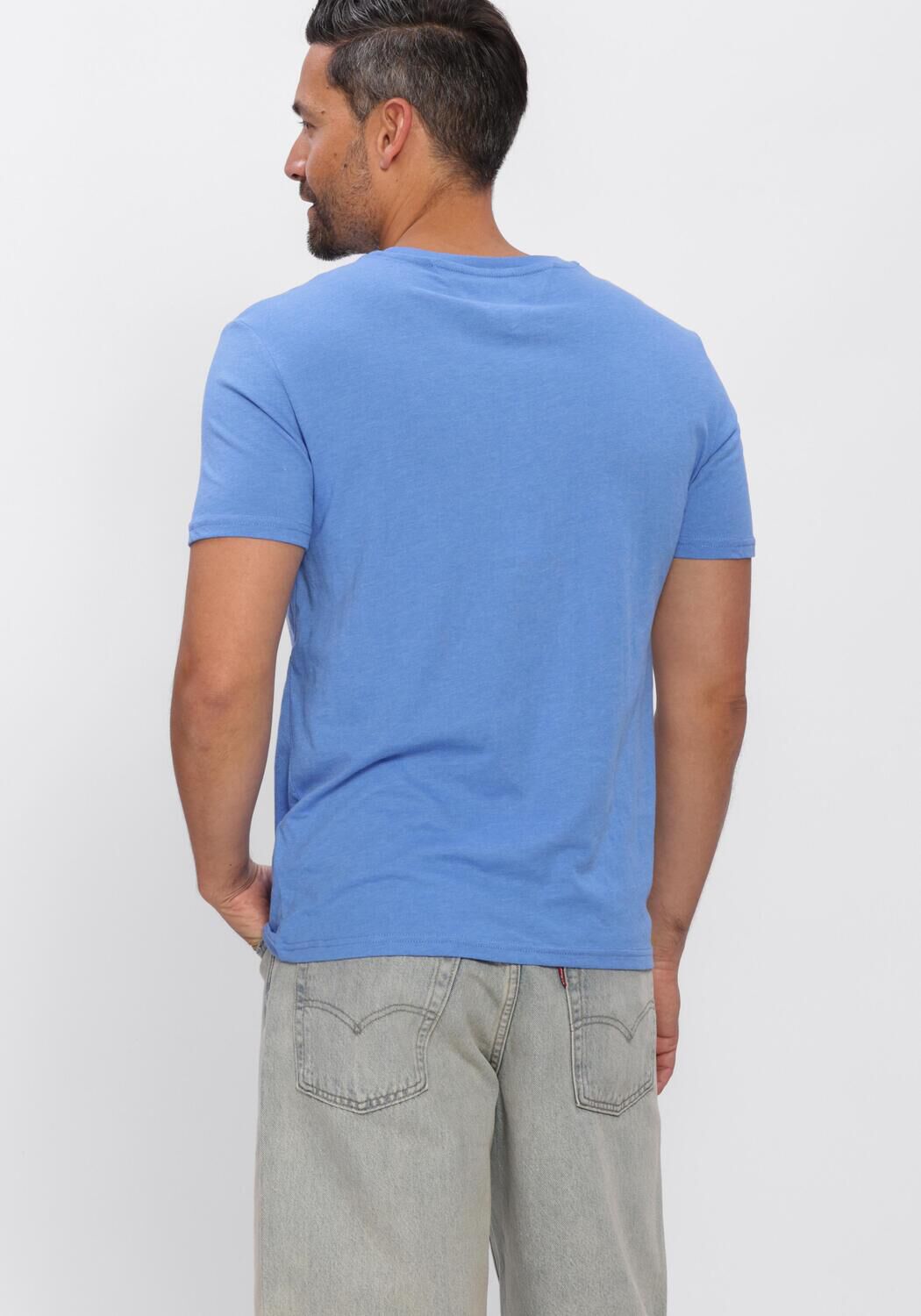 Blauwe TOMMY JEANS T-shirt TJM XSLIM JASPE HTR TEE EXT - large