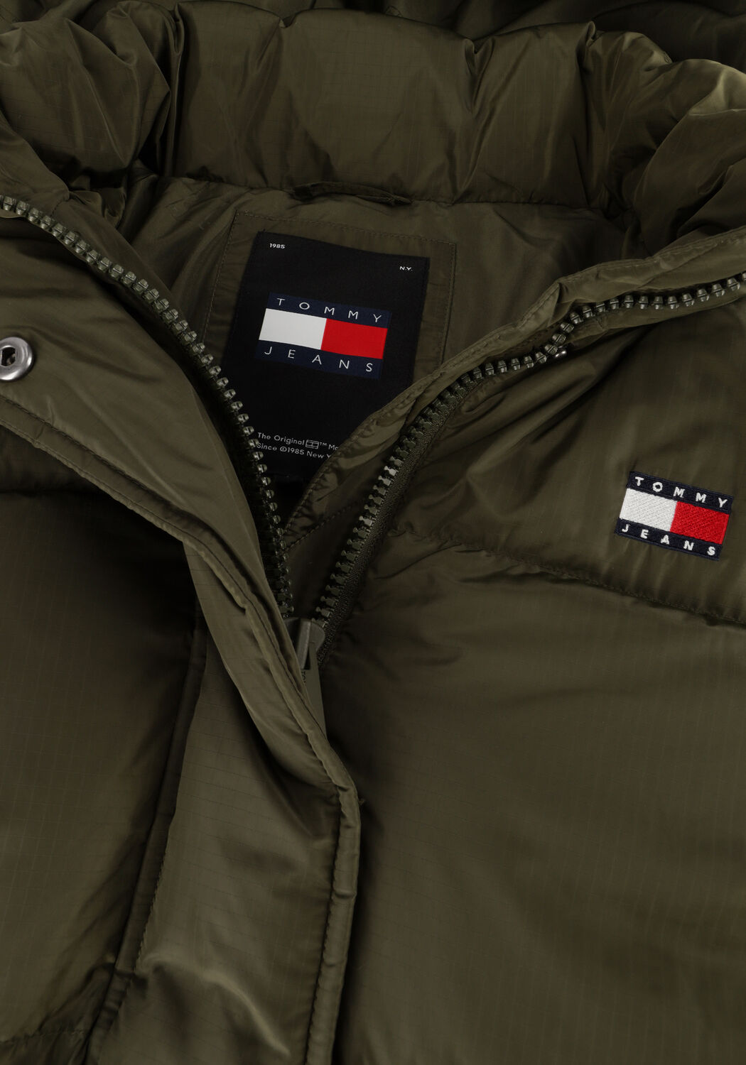 Groene TOMMY JEANS Gewatteerde jas TJW ALASKA LONG PUFFER - large