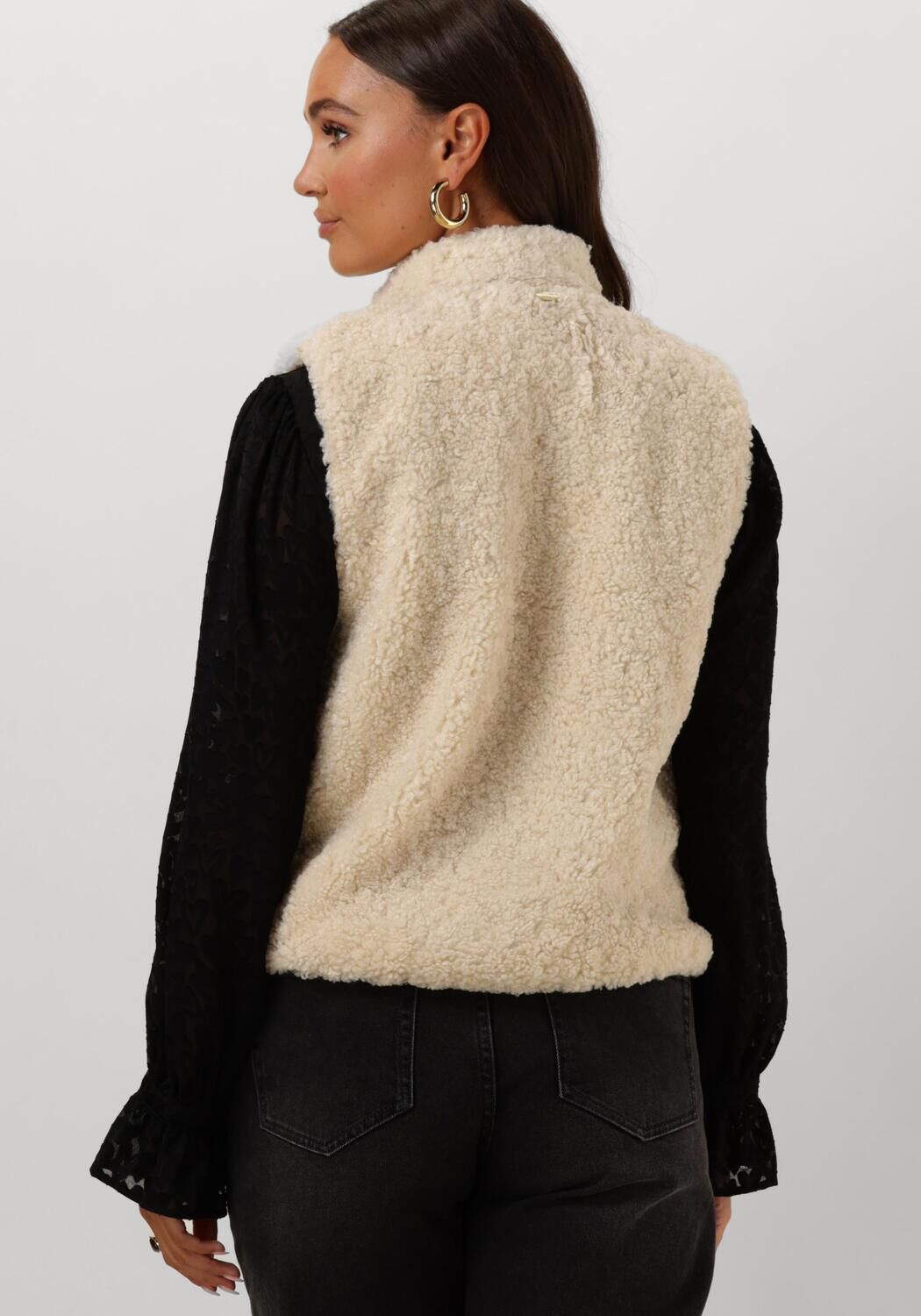 POM AMSTERDAM Dames Blazers Gilet Teddy Love Ecru