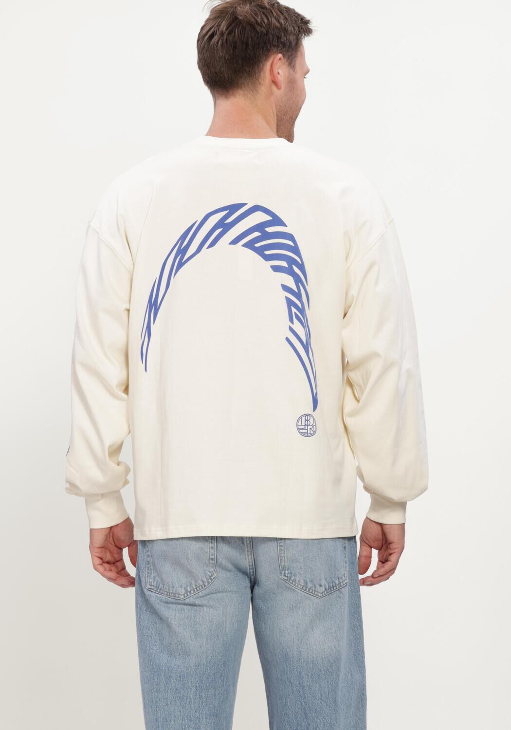 Creme WOODBIRD Trui WBBEAM LS WARP TEE - large