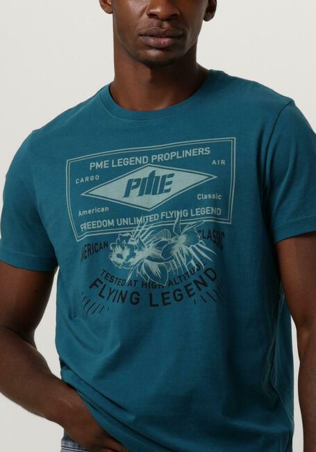 Blauwe PME LEGEND T-shirt SHORT SLEEVE R-NECK SINGLE JERSEY LW PLAY - large