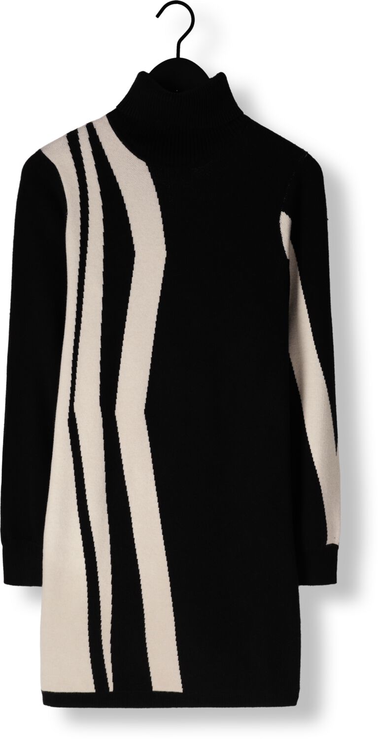 OBJECT Dames Jurken Objray L s Knit Rollneck Dress Zwart