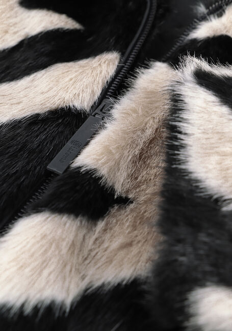 Zwarte GIACOMO THE JACKET Faux fur jas 11 PIED DE POULE SHORT - large
