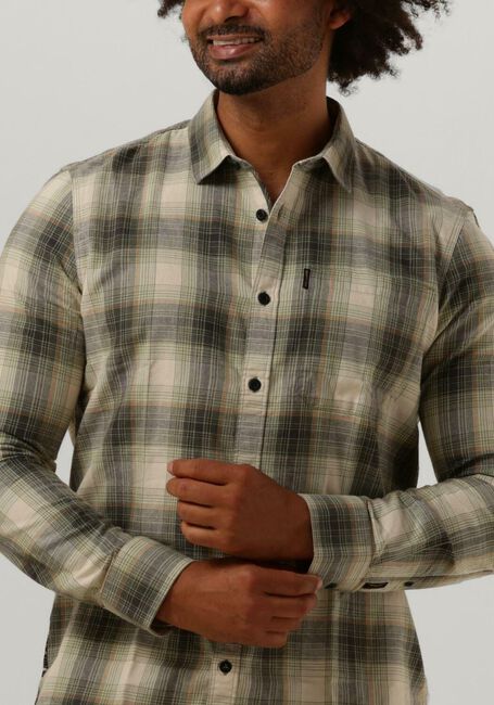 Olijf PME LEGEND Casual overhemd LONG SLEEVE SHIRT CTN YD TWILL CHECK - large