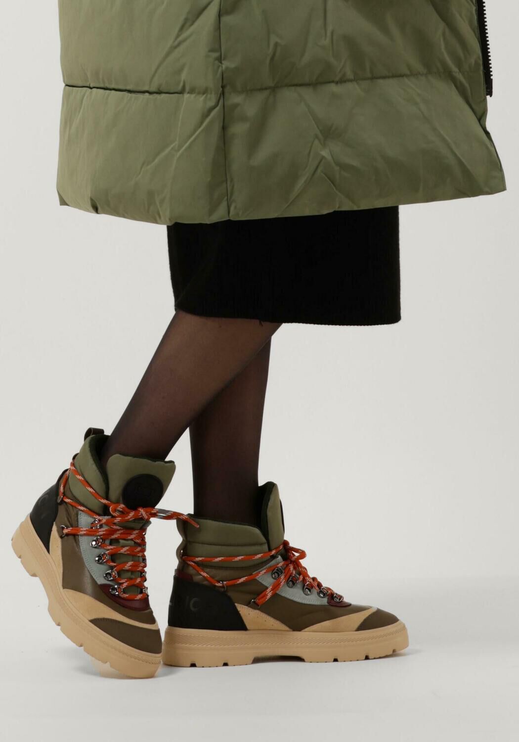 Groene WOOLRICH Veterboots RETRO HIKING BOOT GUM - large