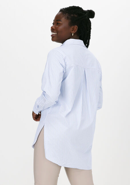 Blauwe NEO NOIR Blouses MARGIT DOUBLE STRIPE SHIRT - large