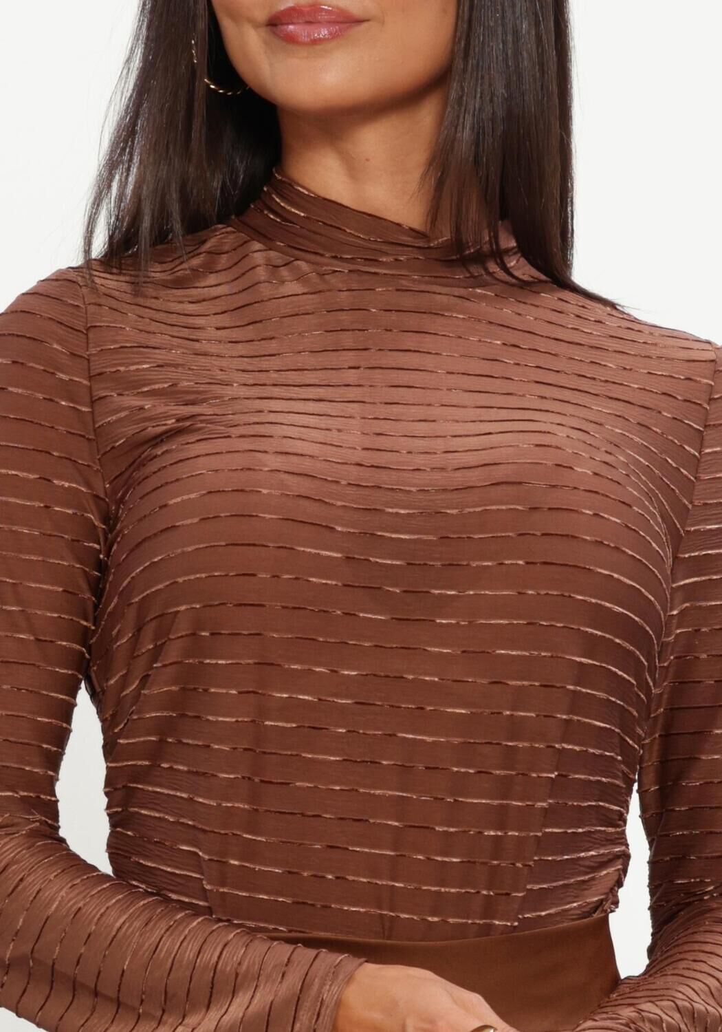 Bruine NUKUS Top GRACIE TOP STRIPE - large