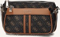 Bruine GUESS Schoudertas KASINTA DOUBLE ZIP POUCH - medium