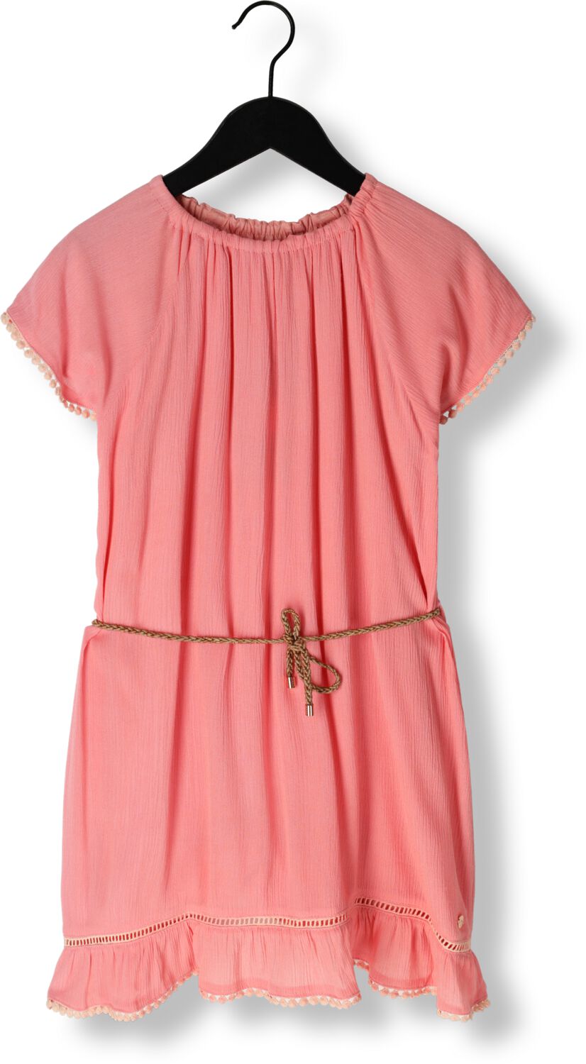 NONO Meisjes Jurken Mill A-line Crincled Summer Dress Roze
