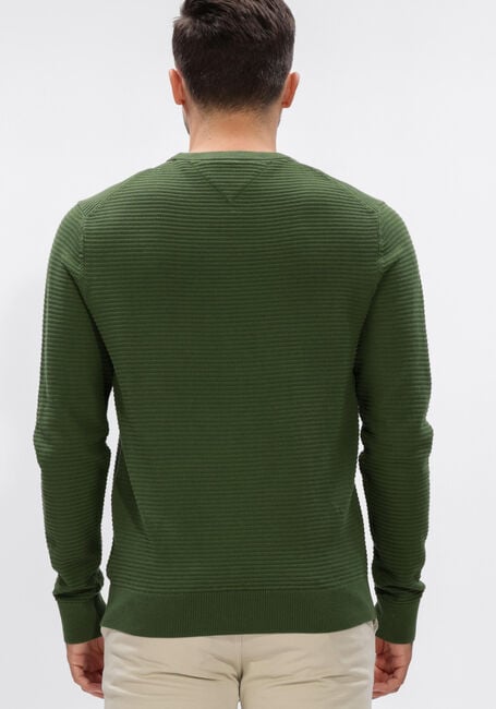 Olijf TOMMY HILFIGER Trui SEASONAL STRUCTURE CNECK - large