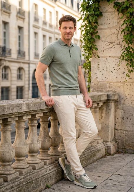 Groene PROFUOMO Polo POLO SHORT SLEEVE - large