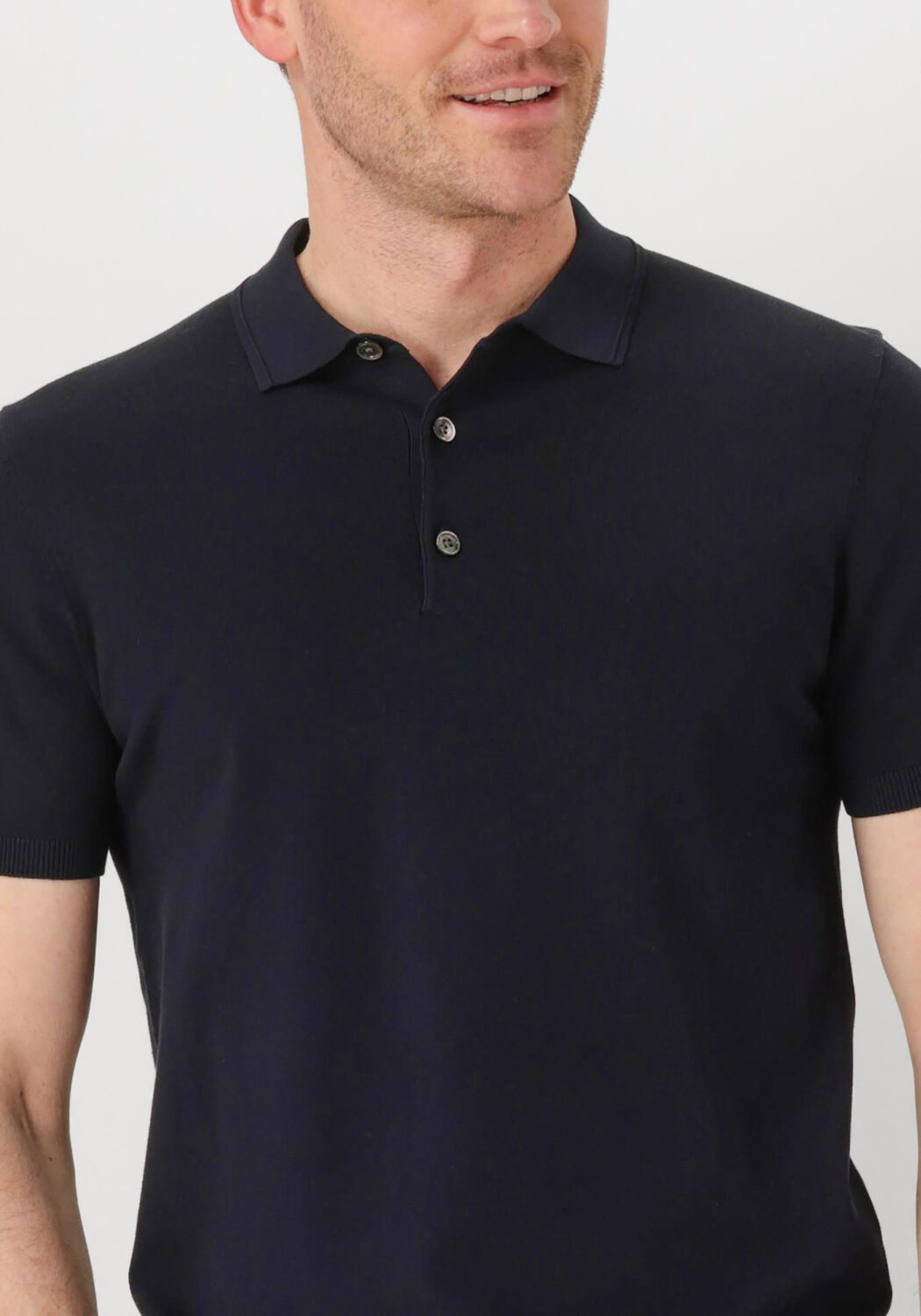 PROFUOMO Heren Polo's & T-shirts Polo Short Sleeve Donkerblauw