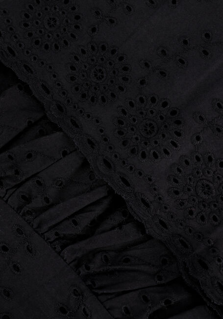 Zwarte COLOURFUL REBEL Mini jurk RISSEY BRODERIE ANGLAISE BABYDOLL DRESS - large