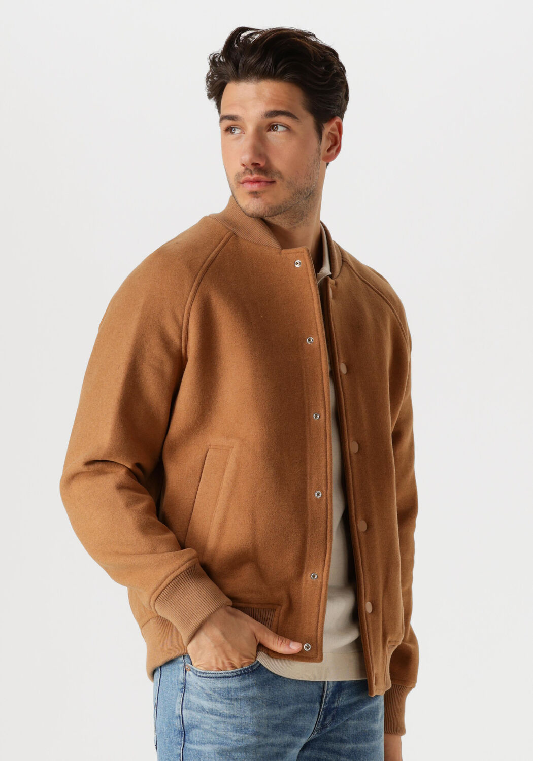 SELECTED HOMME Heren Jassen Slhroy Bomber Jacket Ex Camel