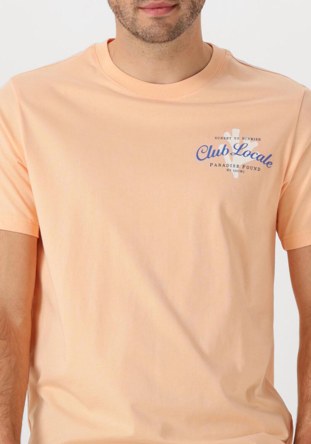 SHIWI Heren Polo's & T-shirts Men Liam Regular T-shirt Paradise Oranje