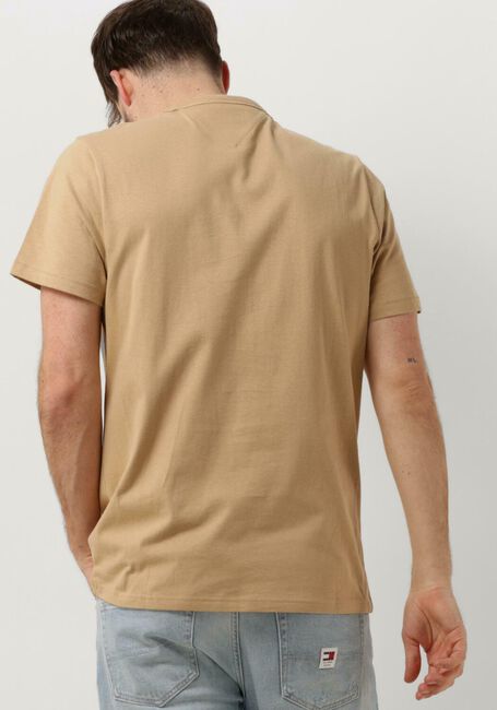 Beige TOMMY JEANS T-shirt TJM SLIM RIB DETAIL TEE - large