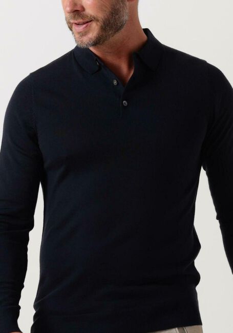 Donkerblauwe PROFUOMO Polo POLO LONGSLEEVE - large