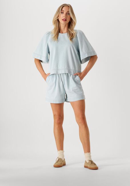 Blauwe BY-BAR Shorts LEON BLEECHED DENIM SHORT - large