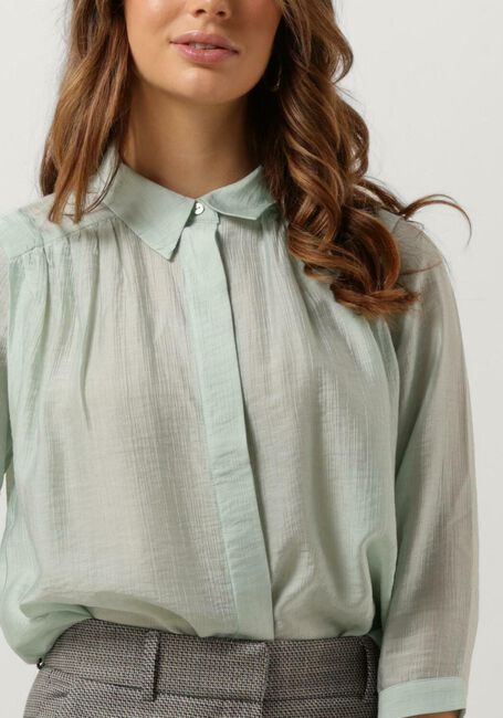 Lichtblauwe MINUS Blouses ANEDA 3/4 SLEEVE SHIRT - large