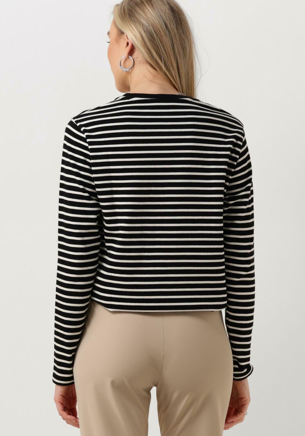 PENN & INK Dames Truien & Vesten Sweater Stripe Zwart