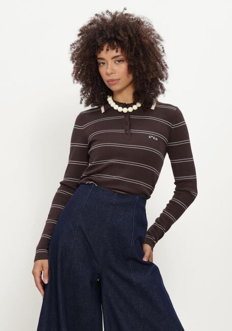 Bruine CO'COUTURE Polo LUECC STRIPE POLO KNIT - large