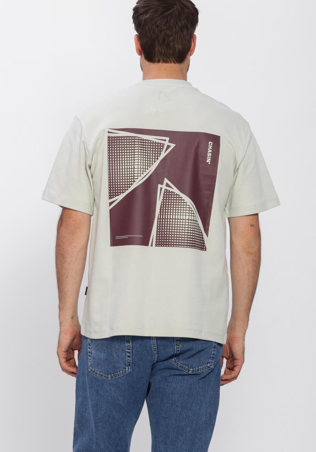 Lichtgrijze CHASIN T-shirt 52110080_IDO TEE - large