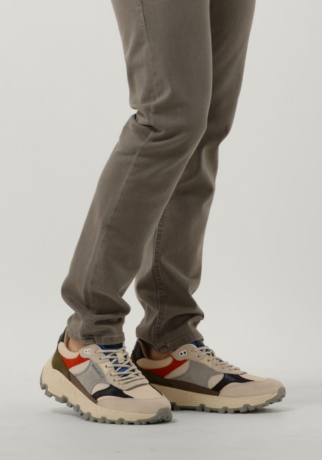 beige woolrich lage sneakers tech sneaker heren