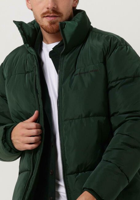 Donkergroene COLOURFUL REBEL Gewatteerde jas FINCH PUFFER JACKET - large