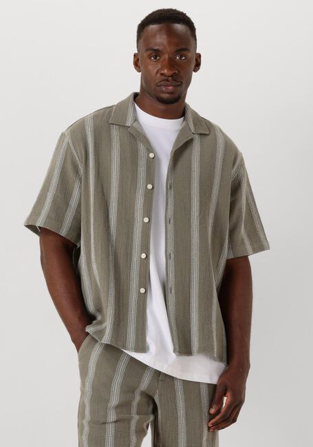Groene SELECTED HOMME Casual overhemd SLHRELAX-SAL SHIRT SS RESORT - large