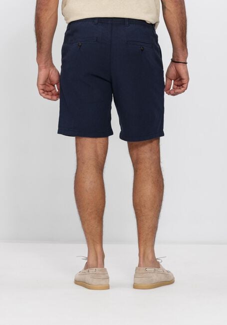 Donkerblauwe SELECTED MEN Korte broek SLHREGULAR-BRODY LINEN BLD SHORTS NOOS - large