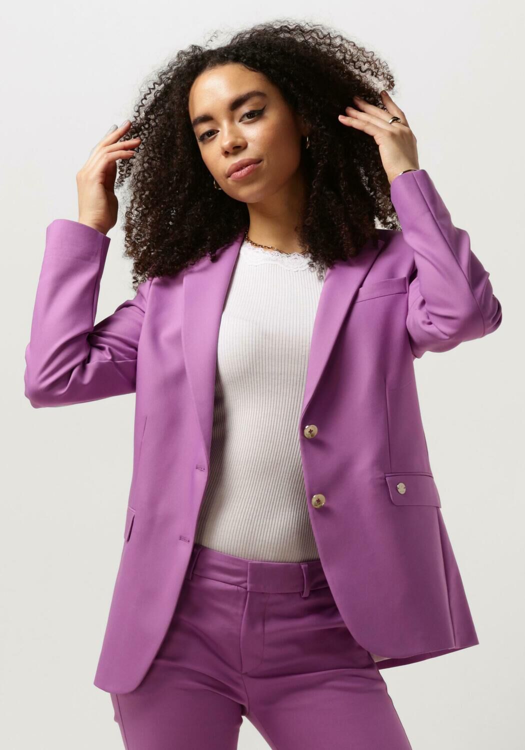MOS MOSH Nacht Blazer Paarse Stijlvolle Damesjas Purple Dames