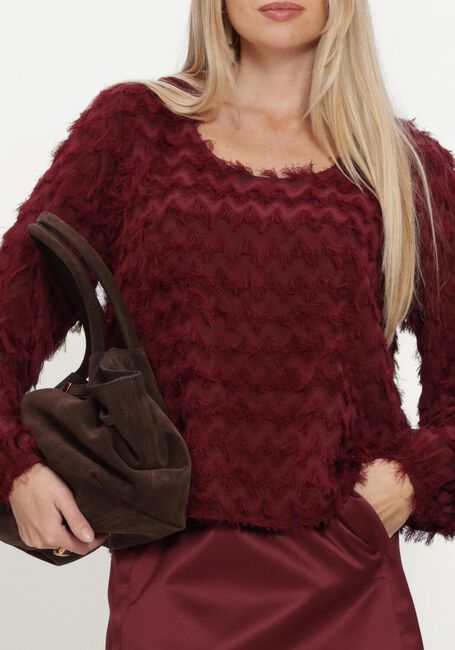 Bordeaux SELECTED WOMEN Trui SLWMYLA LS RELAXED TOP - large