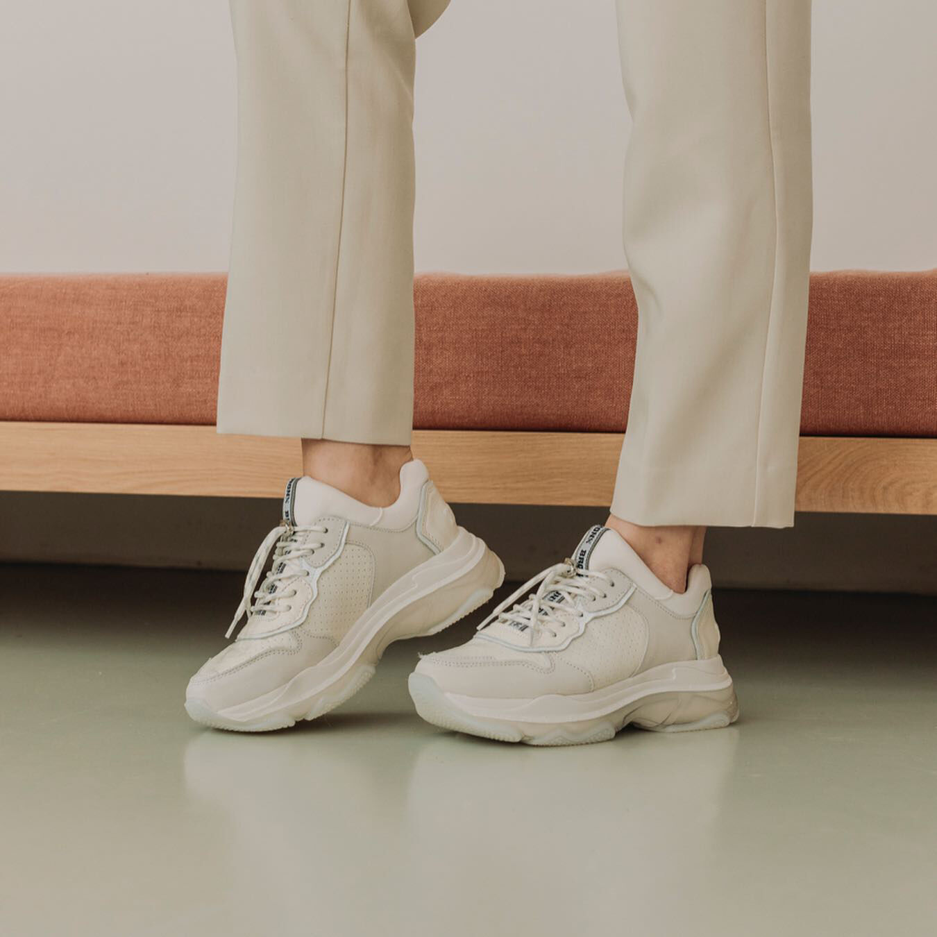 Witte BRONX Lage sneakers BAISLEY - large