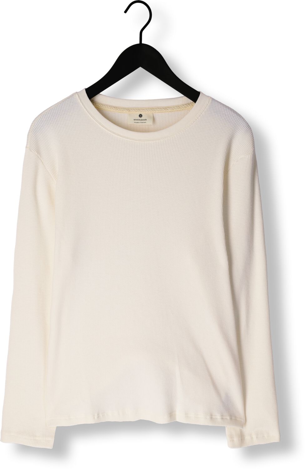 ANERKJENDT Heren Polo's & T-shirts Akkikki L s Waffle Tee Gebroken Wit