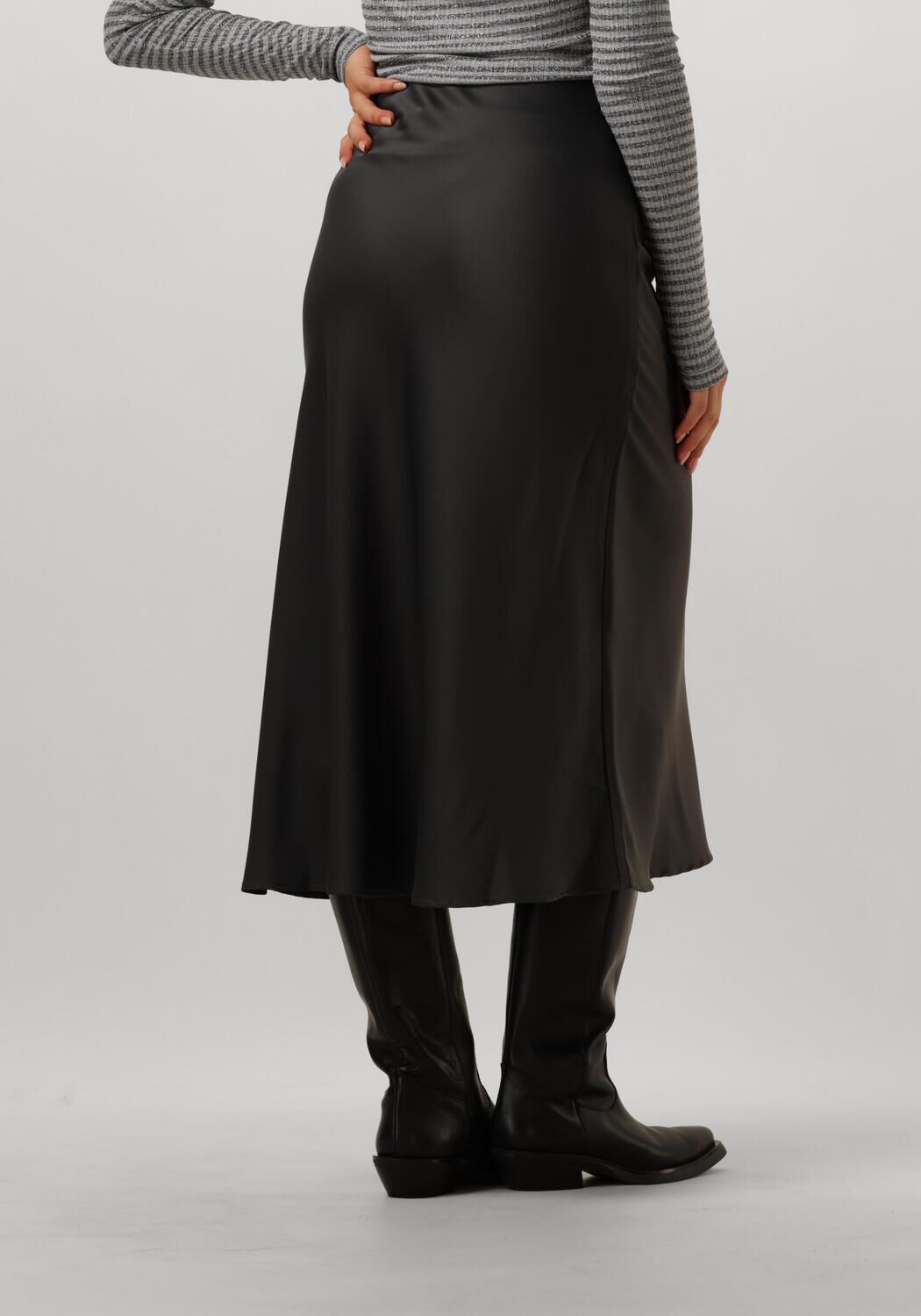 SELECTED FEMME Dames Rokken Slflena Hw Midi Skirt Grijs