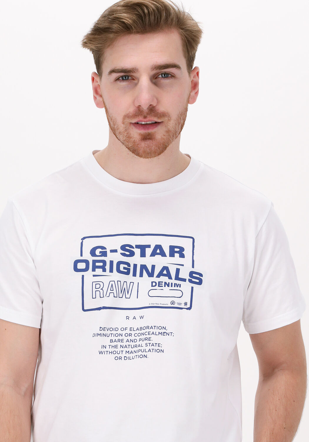 G star cheap witte t shirts
