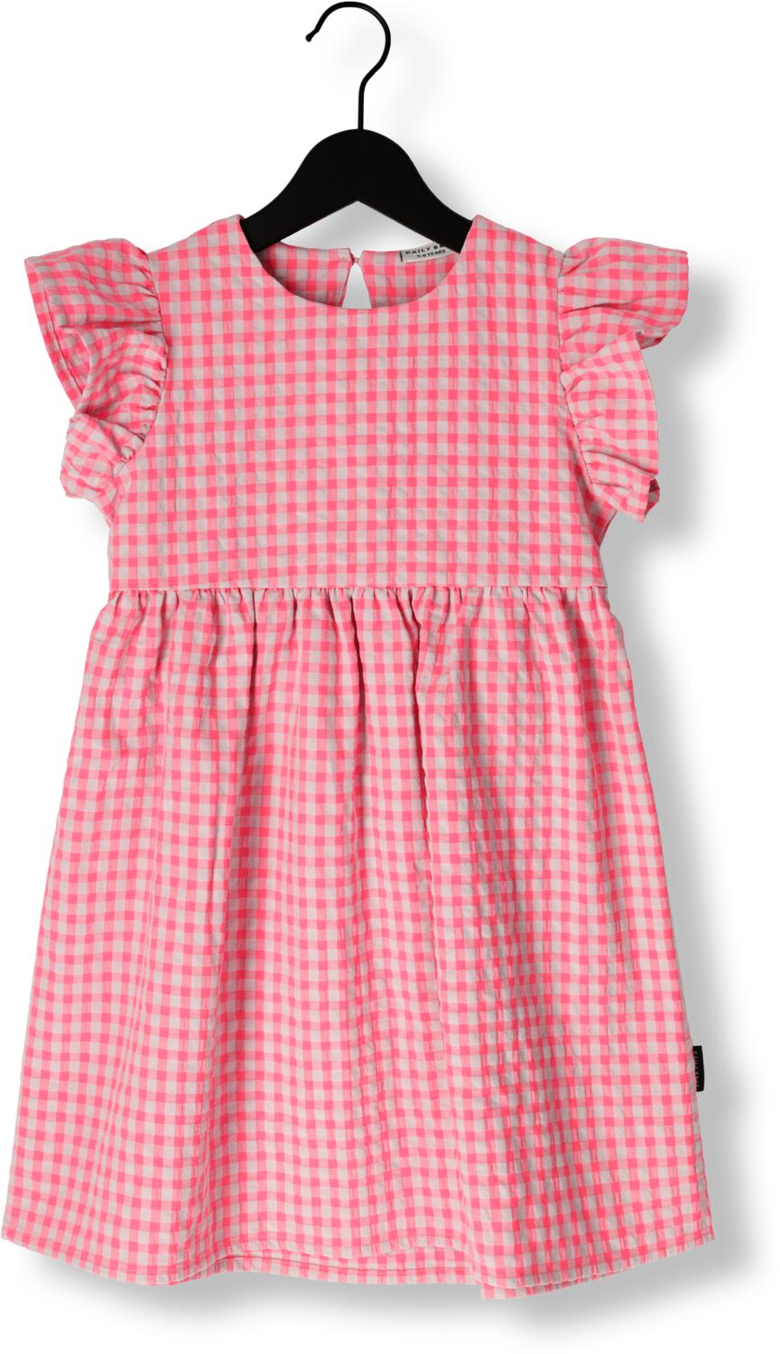 DAILY BRAT Meisjes Jurken Cheecky Checked Dress Roze