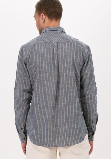 Blauwe ANERKJENDT Casual overhemd AKKONRAD SLUB STRIPE SHIRT - large