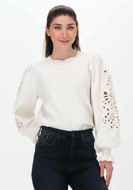 Witte OBJECT Trui REYNARD LS KNIT PULLOVER - large