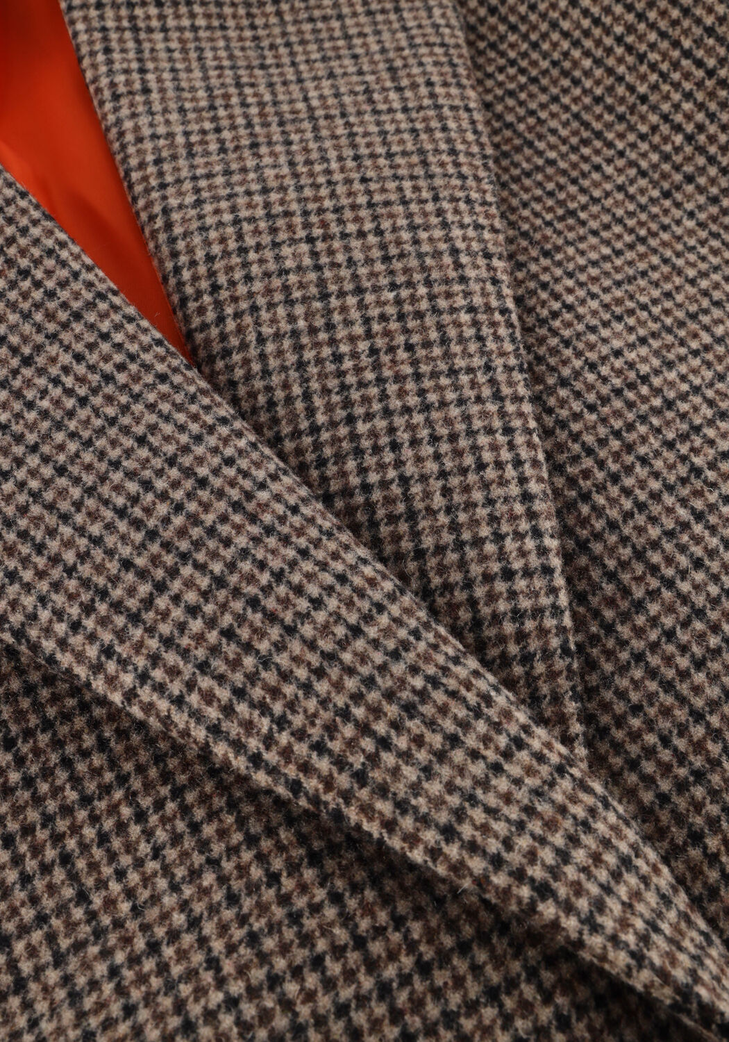 Bruine ALIX THE LABEL Mantel LADIES WOVEN CHECKED COAT - large