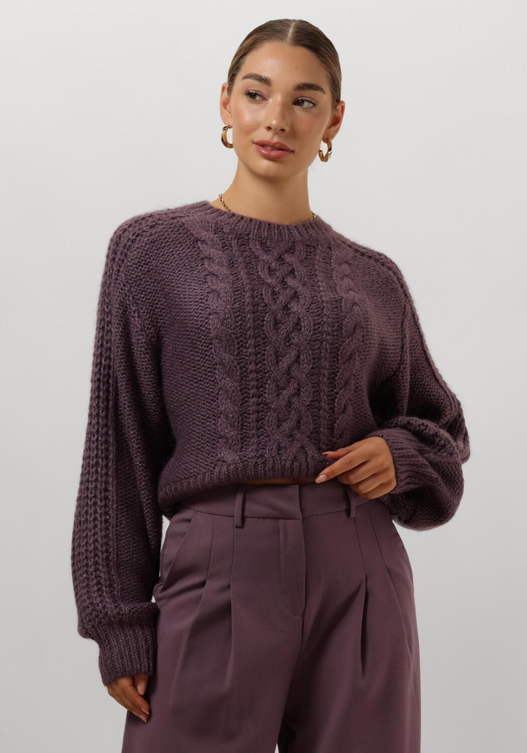 Moss copenhagen Heidi Pullover Upgrade Stijlvolle Moderne Vrouw Purple Dames