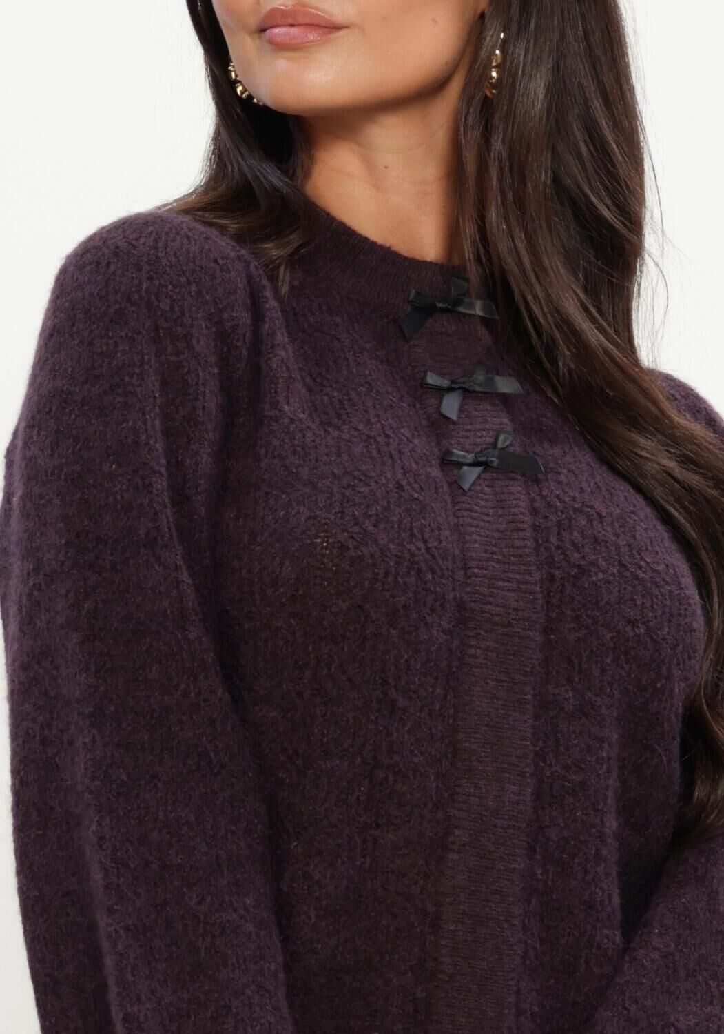 Y.A.S. YAS Dames Truien & Vesten Yasbonso Ls Knit Cardigan Paars
