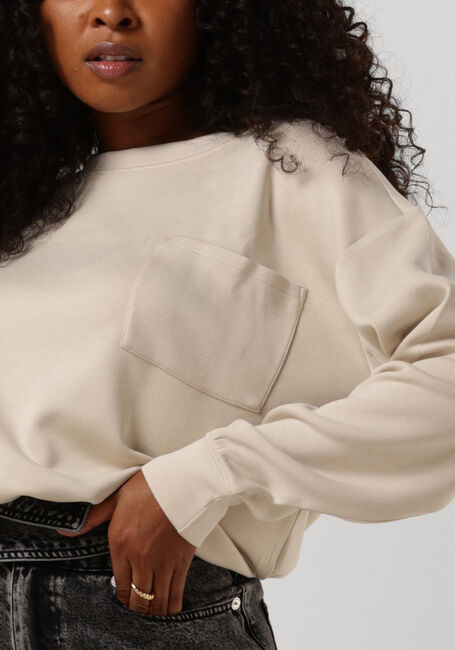 Beige MSCH COPENHAGEN Sweater BIANNA IMA Q SWEATSHIRT - large