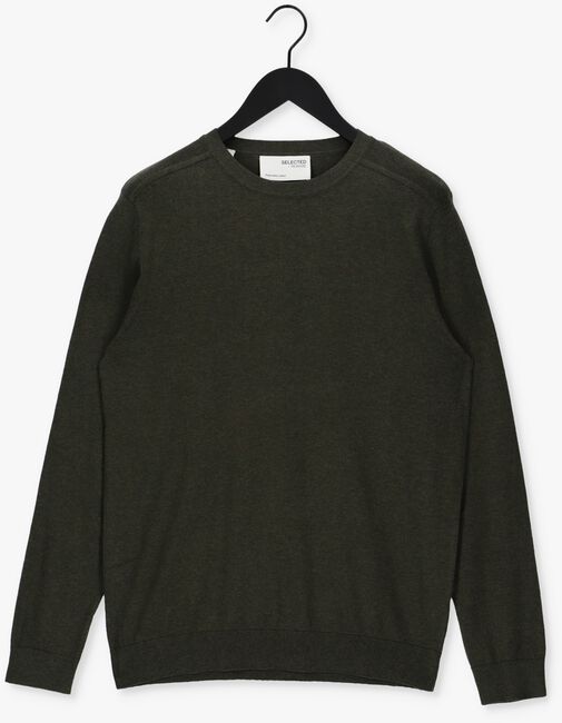 Groene SELECTED HOMME Trui SLHBERG CREW NECK B - large