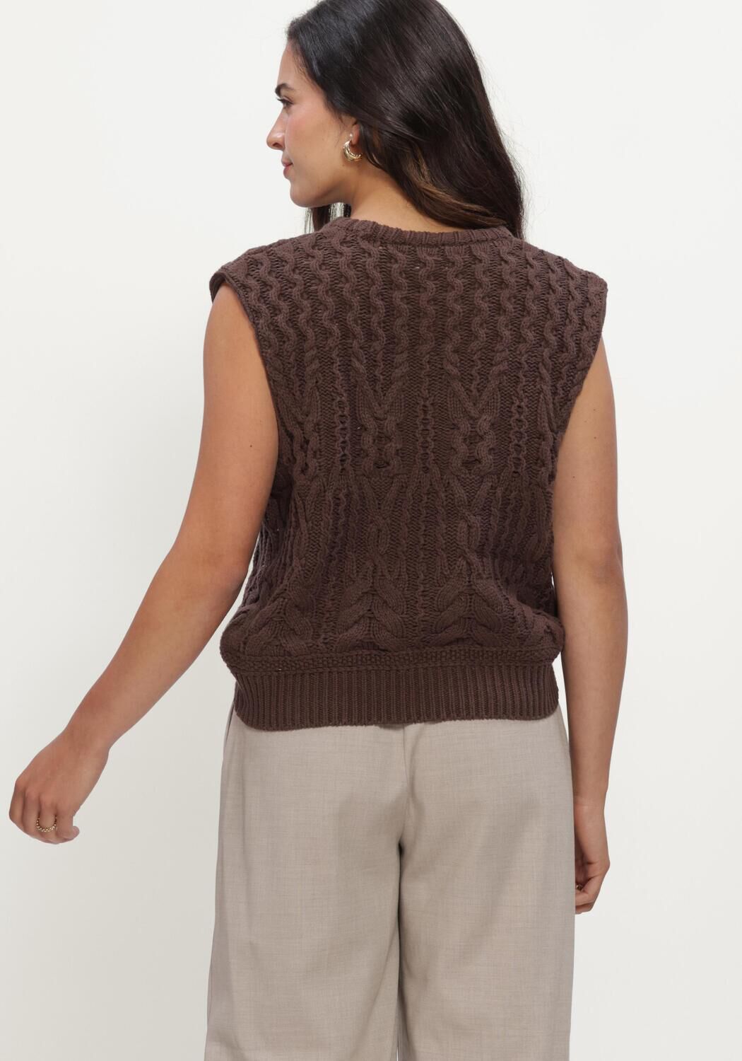 Bruine MSCH COPENHAGEN Trui MSCHMARISELA VEST - large