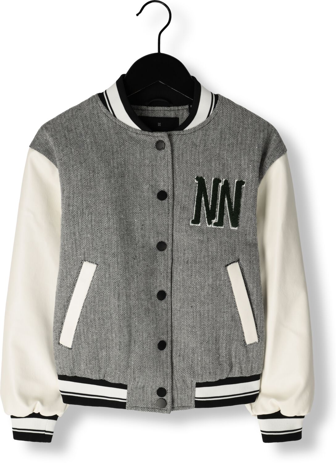NIK & NIK Jongens Jassen Kurt Varsity Jacket Grijs