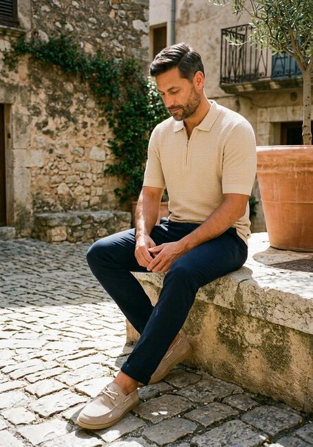 Beige MATINIQUE Polo MAPOLO KNIT - large