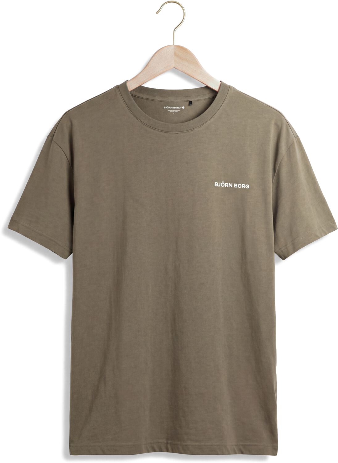 BJORN BORG Heren Polo's & T-shirts Borg Gym Oversized T-shirt Khaki