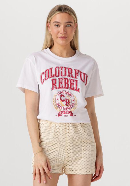 Witte COLOURFUL REBEL T-shirt CR VARSITY LOOSEFIT TEE - large